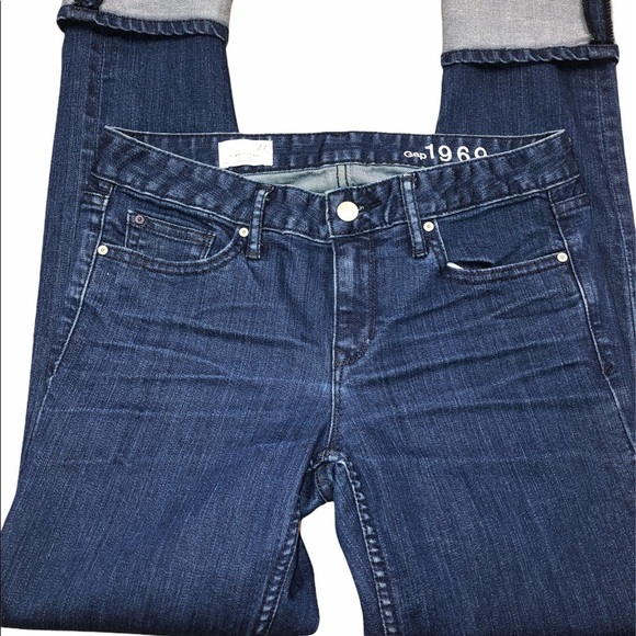 Gap size 27 always skinny cuffed jeans - Picture 2 of 6